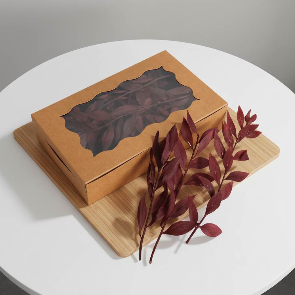 Box na aranžování – Ruscus bordo